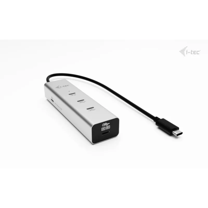 HUB de carga USB-C i-tec Metal 5 puertos con vídeo USB-C 8K + Power Delivery 85W