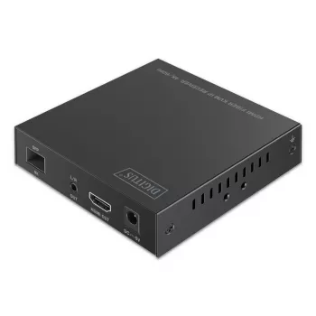 DIGITUS DS-55348 Kit extensor KVM IP HDMI por fibra, 4K/60 Hz, 40 km/300 m, IP 1G, negro