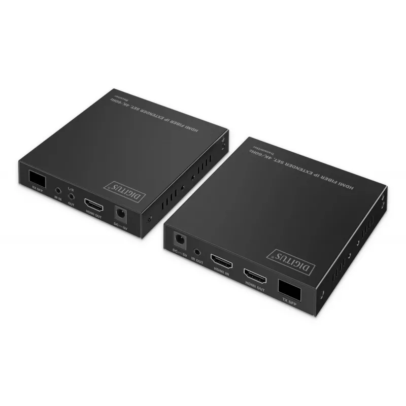 DIGITUS HDMI Fiber Extender Set - 4K/60Hz, 40 km/300m Negro