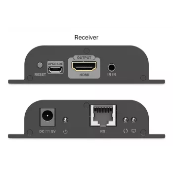 DIGITUS HDMI IP Extender Set - 4K/60Hz 120/200 m, Uno a muchos, CAT, Negro