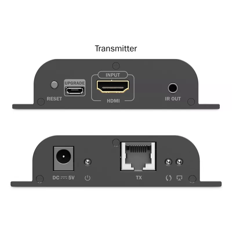 DIGITUS HDMI IP Extender Set - 4K/60Hz 120/200 m, Uno a muchos, CAT, Negro