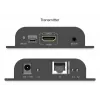 DIGITUS HDMI IP Extender Set - 4K/60Hz 120/200 m, PoE, Uno a muchos, CAT, Negro