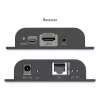 DIGITUS HDMI IP Extender Set - 4K/60Hz 120/200 m, PoE, Uno a muchos, CAT, Negro