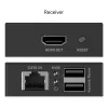 DIGITUS HDMI KVM Extender Set – 4K/30Hz 40/70m PoC CAT Negro