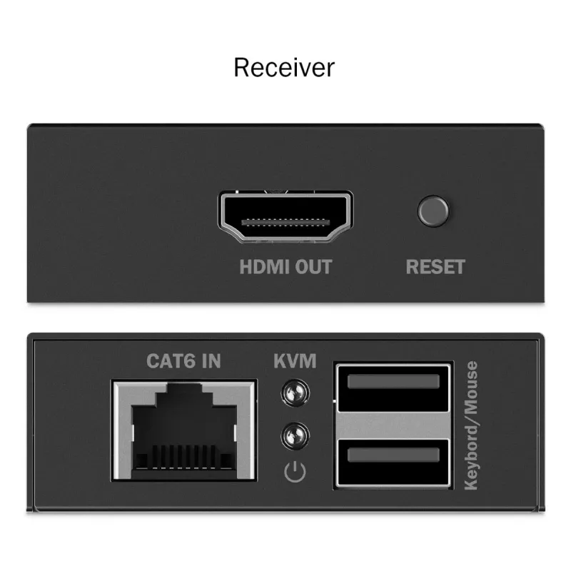 DIGITUS HDMI KVM Extender Set – 4K/30Hz 40/70m PoC CAT Negro