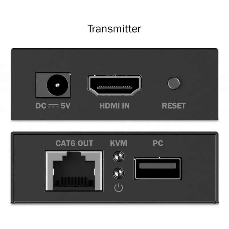 DIGITUS HDMI KVM Extender Set – 4K/30Hz 40/70m PoC CAT Negro