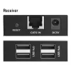 DIGITUS USB Extender - USB 2.0 4 puertos USB-A 150m Para uso con cable CAT6 (o superior)