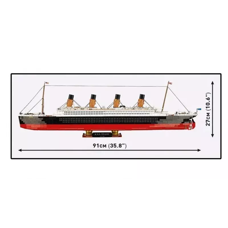 Set de construcción Cobi R.M.S. Titanic Modelo, 3.260 bloques de plástico (COBI-1686)