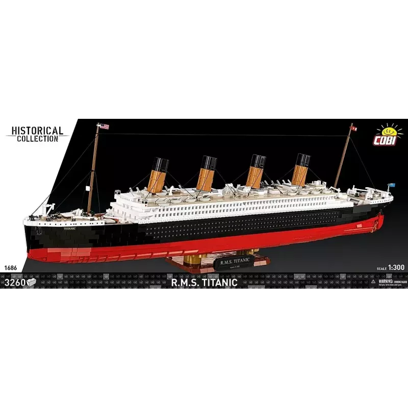 Set de construcción Cobi R.M.S. Titanic Modelo, 3.260 bloques de plástico (COBI-1686)