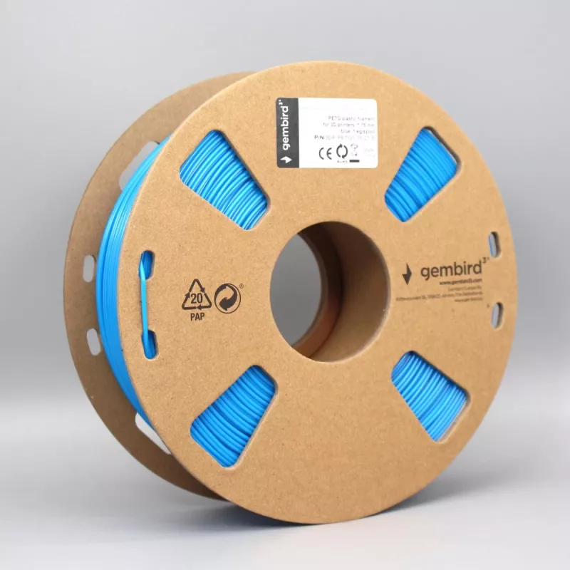 Material de impresión 3D Gembird 3DP-PETG1.75-01-B polietilentereftalato de glicol PETG azul