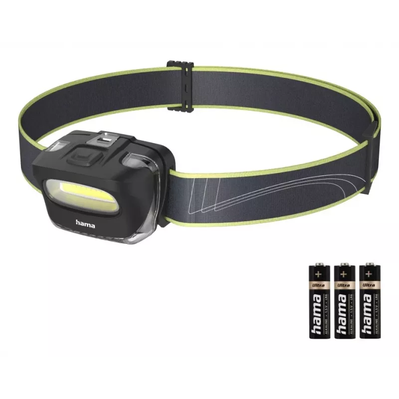Hama HL110 negro, azul, amarillo linterna frontal COB LED