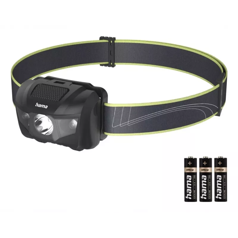 Hama HL200 negro, azul, amarillo linterna frontal LED
