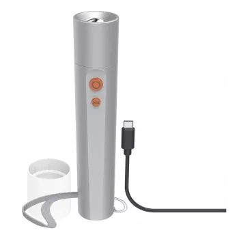 Linterna de mano Hama FL350-C plateado LED 3W USB recargable