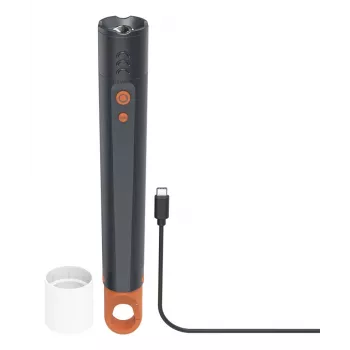 Linterna LED recargable HAMA FLX1200-C — aluminio, resistente a impactos, 4 modos + SOS