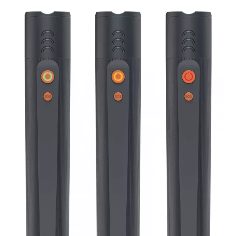 Linterna LED recargable HAMA FLX1200-C — aluminio, resistente a impactos, 4 modos + SOS