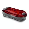 Hama luz de advertencia LED con clip, 2 uds., 3 modos de luz, IP44, pila CR2032, negro/rojo