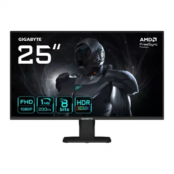 GIGABYTE GS25F2 monitor gaming 25 pulgadas FHD – 1920 x 1080, 200 Hz, 1 ms, 300 cd/m², Display HDR 10, HDMI 2.0, DisplayPort 1.4