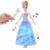 Muñeca de moda Cinderella Vestido de baile encantado de Disney Princess con luz y sonido, inspirada en la película