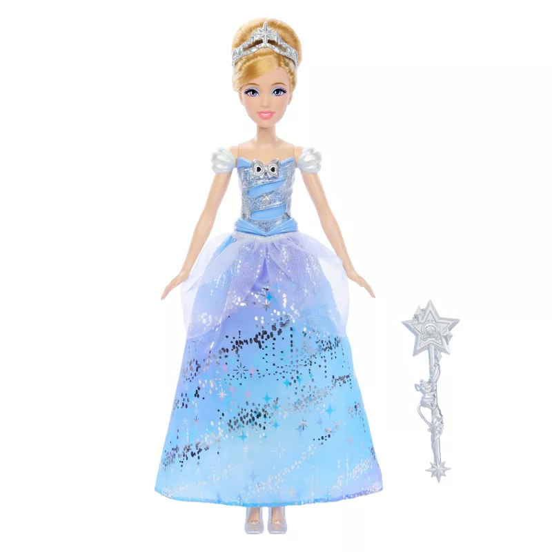 Muñeca de moda Cinderella Vestido de baile encantado de Disney Princess con luz y sonido, inspirada en la película