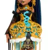 Muñeca Monster High Scary Sweet Birthday Cleo De Nile con vestido de fiesta, globo y regalo