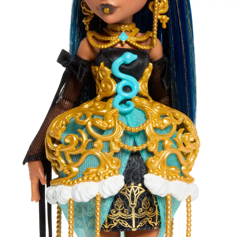 Muñeca Monster High Scary Sweet Birthday Cleo De Nile con vestido de fiesta, globo y regalo