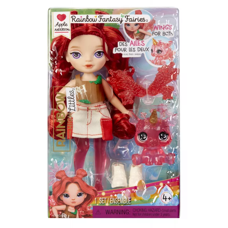 Muñeca Rainbow High Littles Rainbow Fantasy Fairies - Apple (rojo)