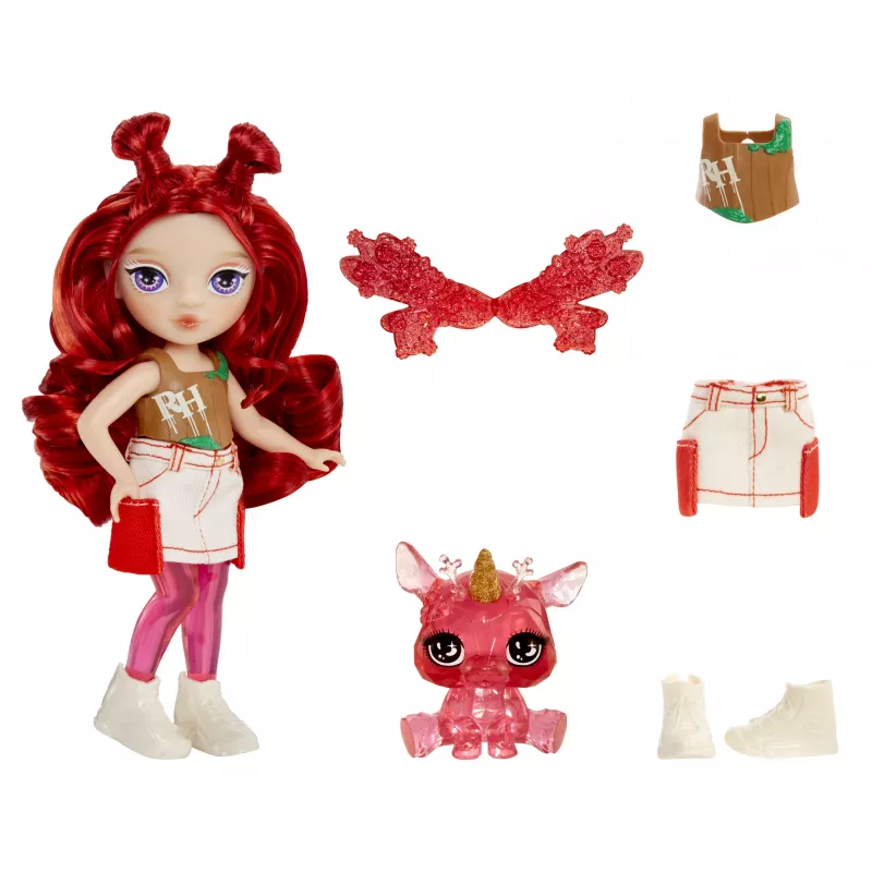 Muñeca Rainbow High Littles Rainbow Fantasy Fairies - Apple (rojo)