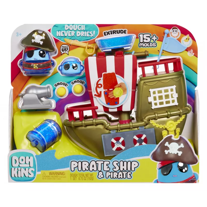 MGA DohKins set de juego Barco pirata, set de plastilina, 2 colores, a partir de 3 años