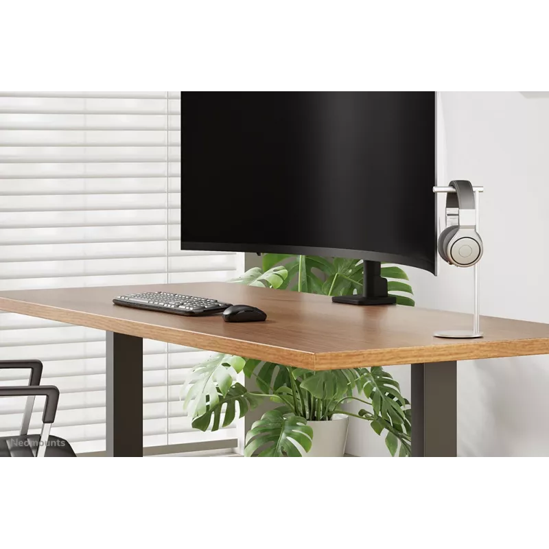 Soporte para auriculares Neomounts ADS11-170SL — soporte de sobremesa de aluminio para auriculares over-ear y on-ear