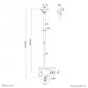 Soporte de techo para TV Neomounts CL35-340BL22 peso máx. 45 kg 23-42 pulgadas