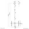 Soporte de techo Neomounts CL35-440BL16XL máx. 50 kg 37-70 pulgadas
