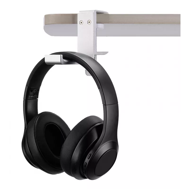Neomounts ADS11-171SL soporte para auriculares, universal, con fijación por abrazadera, de aluminio, plateado