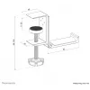 Neomounts ADS11-171SL soporte para auriculares, universal, con fijación por abrazadera, de aluminio, plateado