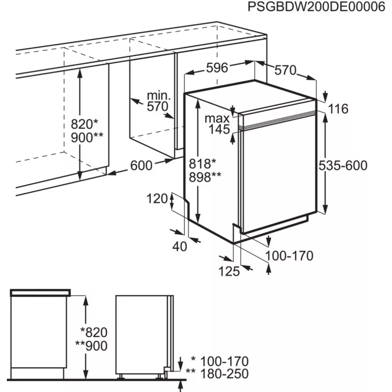 Lavavajillas integrable Electrolux EES47300IX, 13 cubiertos, 60 cm, 8 programas, AirDry, 46 dB