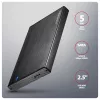 Axagon EE25-XA6C Caja externa compacta de aluminio USB-C 5 Gbit/s – SATA 6G para SSD/HDD de 2,5