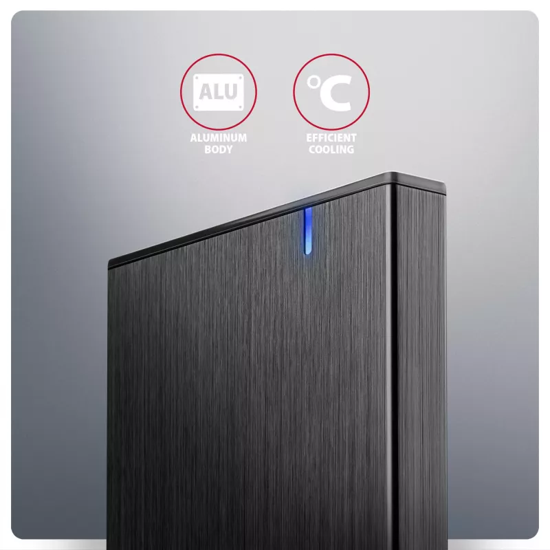 Axagon EE25-XA6C Caja externa compacta de aluminio USB-C 5 Gbit/s – SATA 6G para SSD/HDD de 2,5
