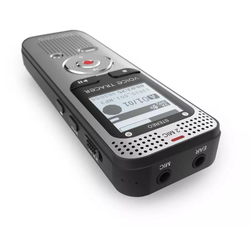 Grabadora de voz Philips Voice Tracer DVT2015 memoria interna tarjeta flash plata 2370 h de tiempo de grabación
