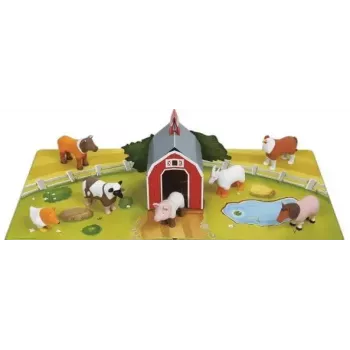 Set magnético de mini animales MALIK 62333 — figuras magnéticas de temática de granja para niños pequeños