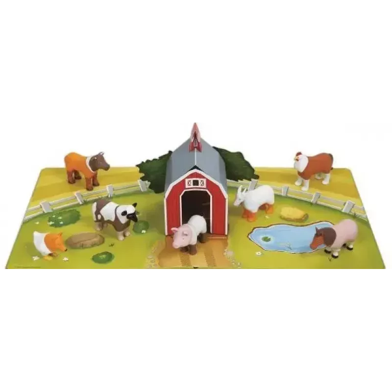 Set magnético de mini animales MALIK 62333 — figuras magnéticas de temática de granja para niños pequeños