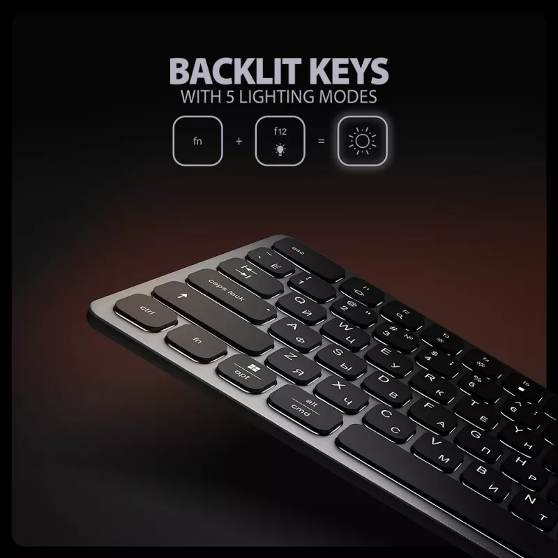 Axagon HMC-KB-CRL, hub USB 5Gbps con teclado, HDMI 4K/60Hz, 3x USB-A, SD/mSD, audio, PD100, distribución cirílica