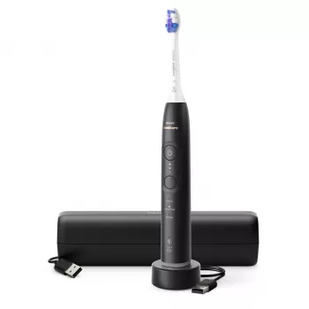 Philips Sonicare 6500 Series HX7411/02 cepillo de dientes eléctrico sónico con app, 62.000 movimientos/min, sensor de presión, temporizador, negro