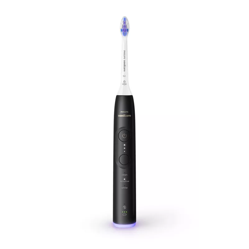 Philips Sonicare 6500 Series HX7411/02 cepillo de dientes eléctrico sónico con app, 62.000 movimientos/min, sensor de presión, temporizador, negro
