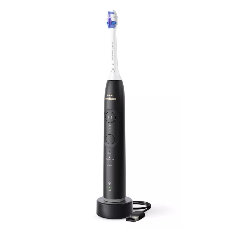 Philips Sonicare 6500 Series HX7411/02 cepillo de dientes eléctrico sónico con app, 62.000 movimientos/min, sensor de presión, temporizador, negro