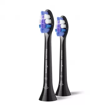 Philips Sensitive HX6052/88 pack de 2 cabezales de cepillo, 2 uds., negro, 3 meses, extra suave, Philips, Philips Sonicare