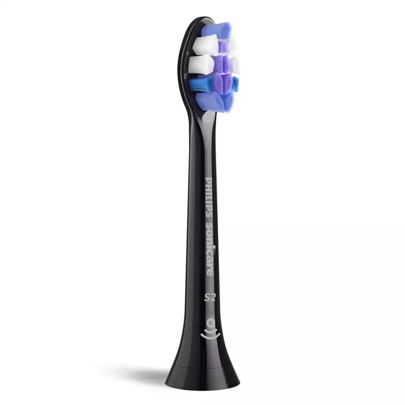 Philips Sensitive HX6052/88 pack de 2 cabezales de cepillo, 2 uds., negro, 3 meses, extra suave, Philips, Philips Sonicare