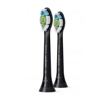 Philips Sonicare Optimal White HX6062/88 pack de 2 cabezales de recambio, 2 uds., negro, 3 meses, medio, 62000 movimientos por minuto, Philips