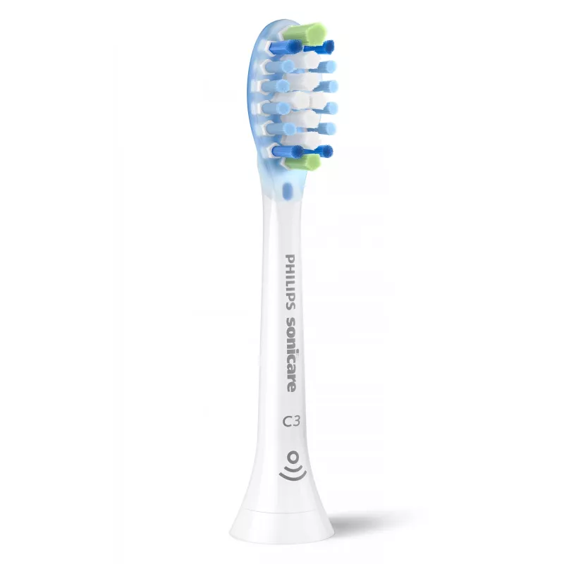 Philips Premium Plaque Defence HX9042/87 pack de 2 cabezales de cepillo, 2 uds., blanco, 3 meses, medio, Philips