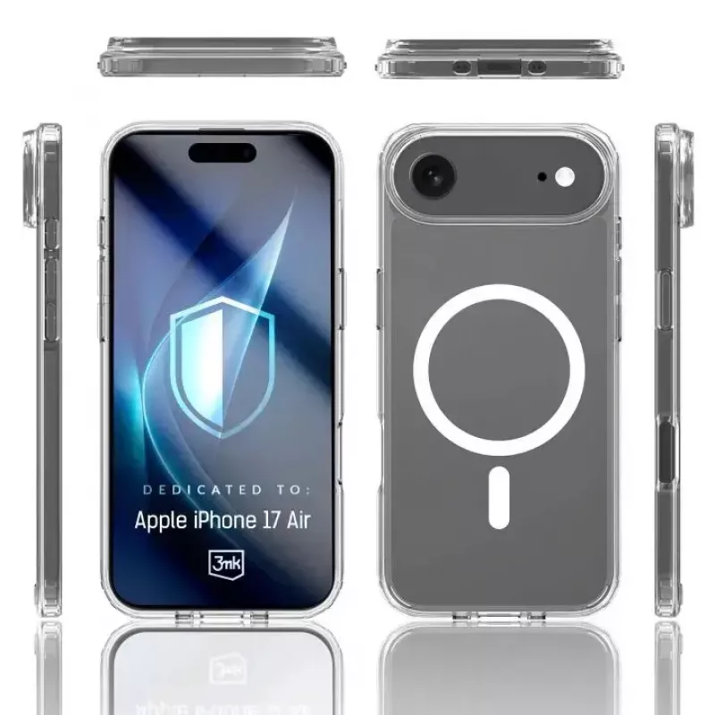 Funda 3MK para Apple iPhone 17 Air – funda transparente TPU/PU, compatible con pantalla de 6,5 pulgadas (16,5 cm)