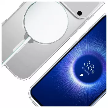 Funda protectora 3MK Armor MagCase para Apple iPhone 17 Pro, sujeción magnética, transparente/ahumado