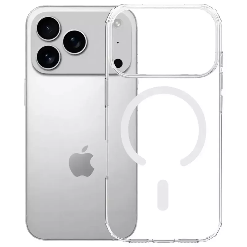 Funda protectora 3MK Armor MagCase para Apple iPhone 17 Pro, sujeción magnética, transparente/ahumado